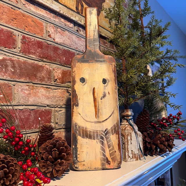 Ann Sweeney Bread Board - 2 Sided Snowman & Pumpkin