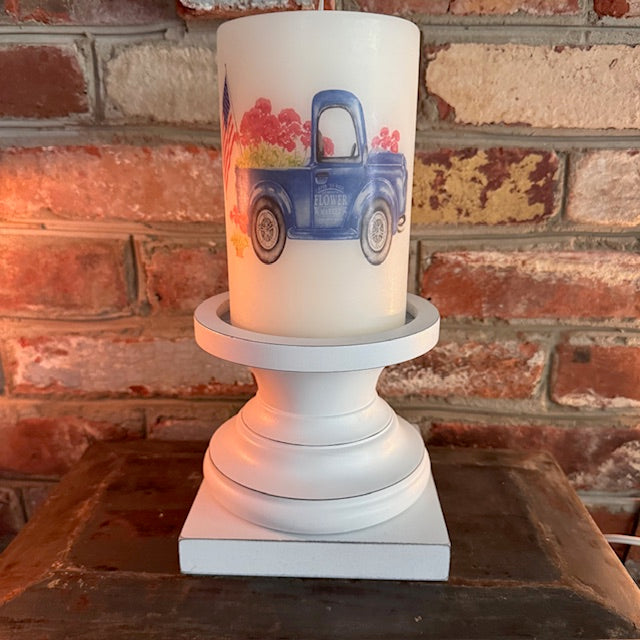 Candle Sleeve Base - Pedestal - Creamy White