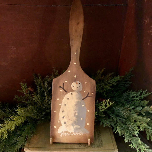 Ann Sweeney Butter Paddle - Happy Snowman