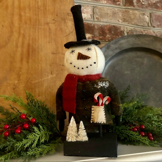 Little Emporium - Candy Cane Pocket Snowman