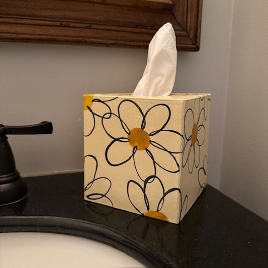 Tissue Box -  Whimsical Daisy