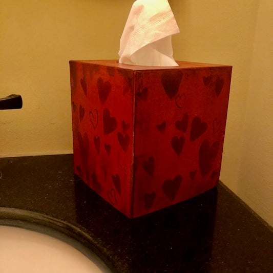 Tissue Box -  Hearts