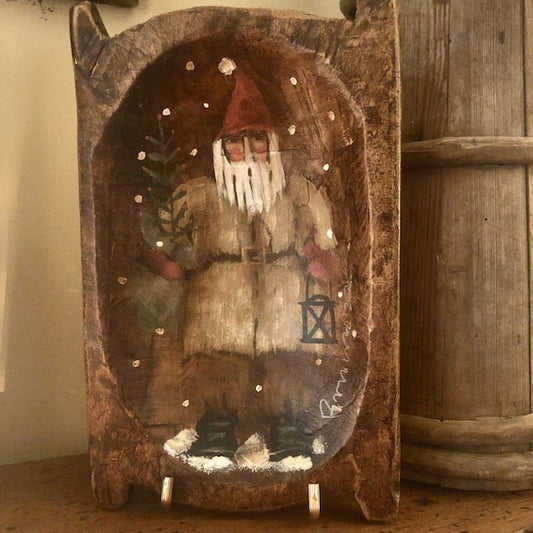 Ann Sweeney - Bowl - Folk Art Santa