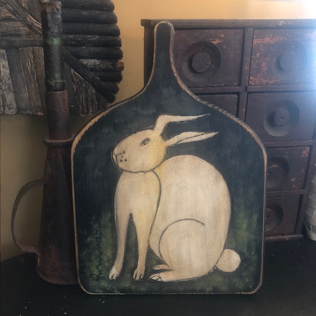 Ann Sweeney Bread Board - Etched Rabbit