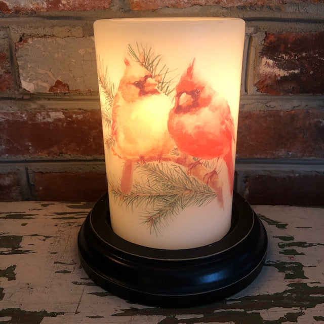 Candle Sleeve - Cardinal Pair