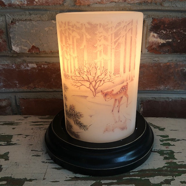 Candle Sleeve - Snowy Deer