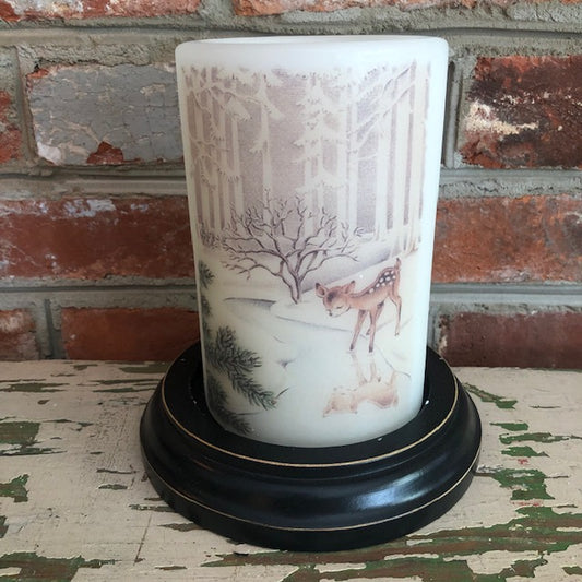 Candle Sleeve - Snowy Deer