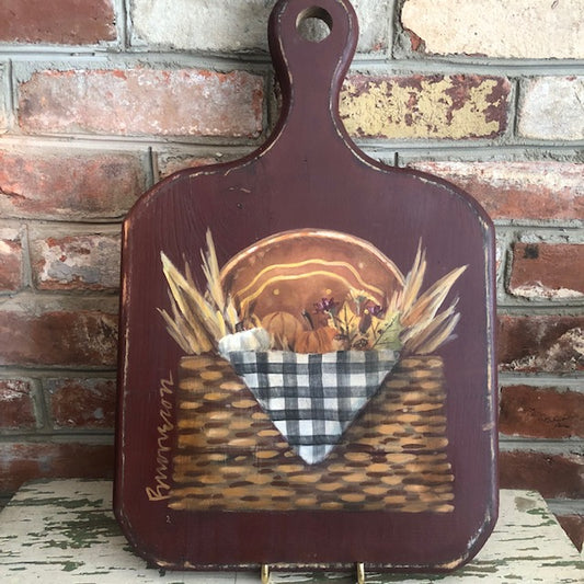 Ann Sweeney Bread Board - Redware Basket