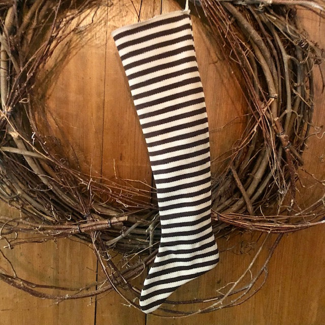 Ornament - Black Stripe Stocking