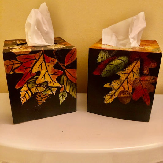 Tissue Box - Fall Leaves