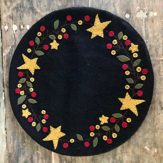 Candle Mat - Stars And Berries