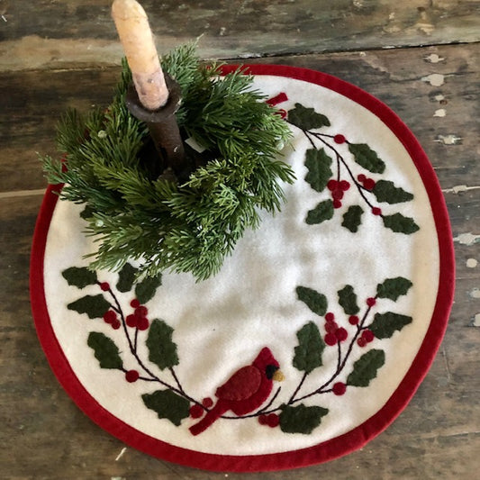 Candle Mat - Cardinal