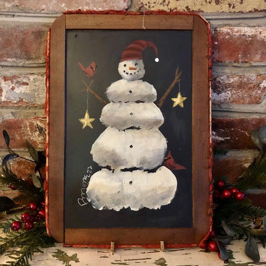 Ann Sweeney Antique Slate - Snowman