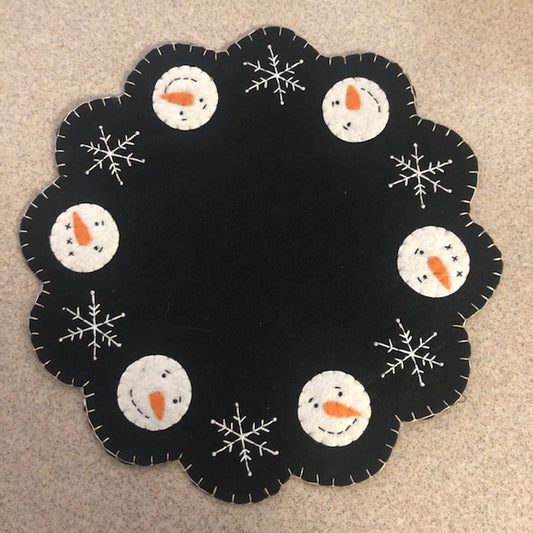 Candle Mat - Snowman