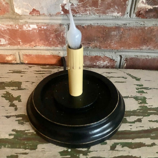 Candle Sleeve Base - Flat Round Black or White