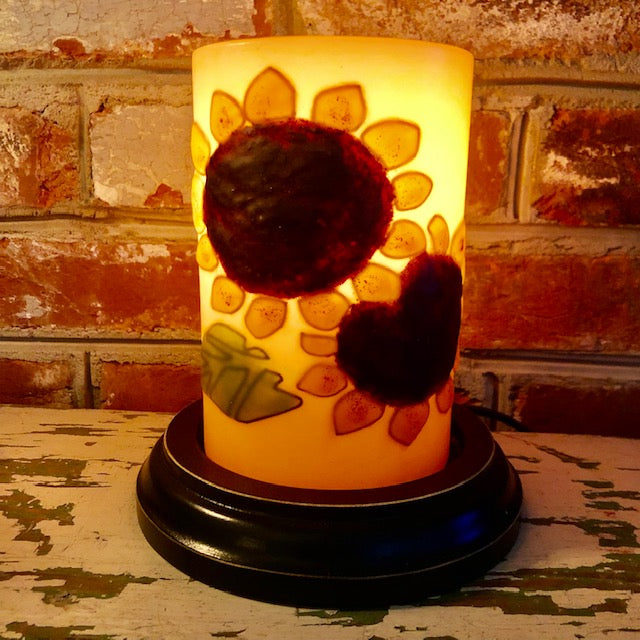 Candle Sleeve - Folk Sunflower