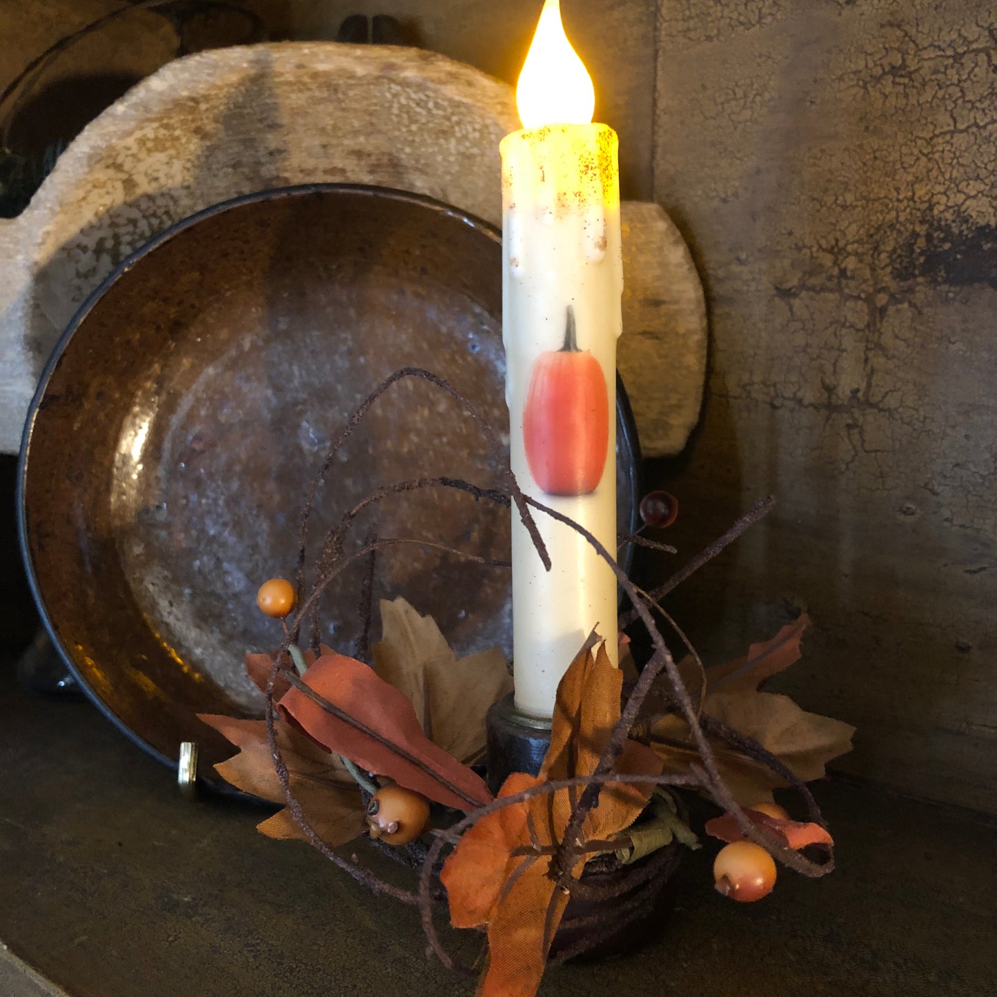 Florals - Candle Ring - Fall Leaves
