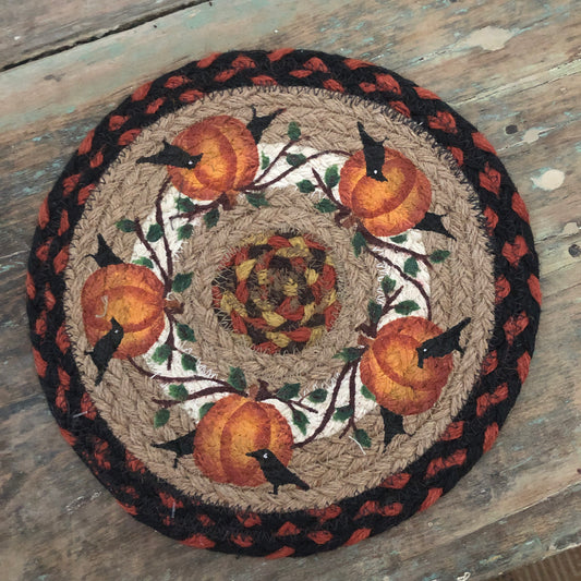 Trivet - Crows and Pumpkins