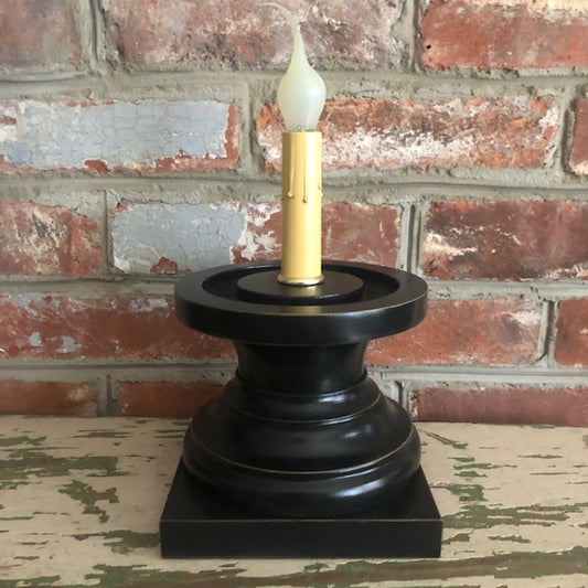 Candle Sleeve Base - Pedestal - Black