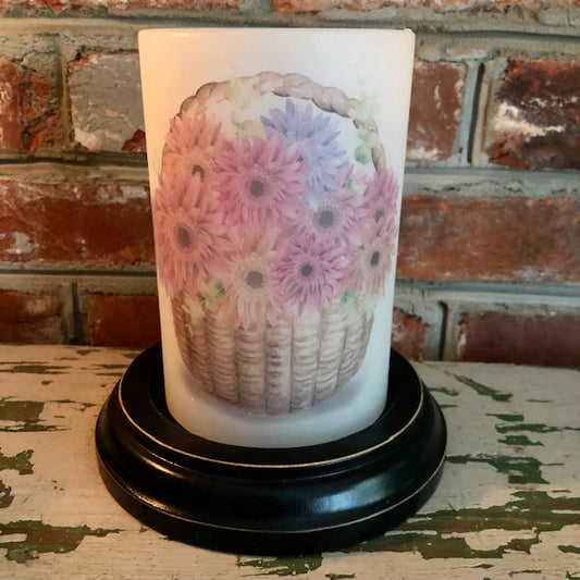 Candle Sleeve - Flower Basket