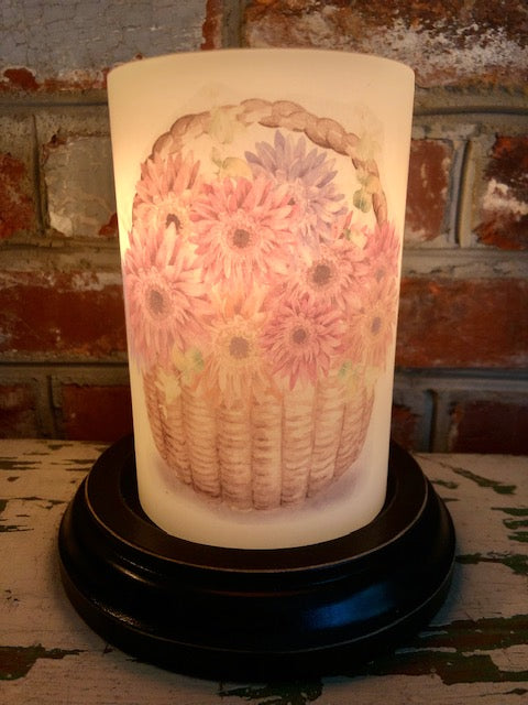 Candle Sleeve - Flower Basket
