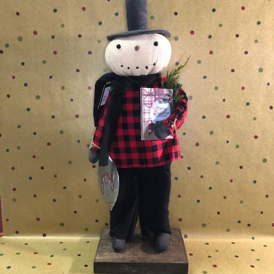 Snowman - Red Plaid Jacket