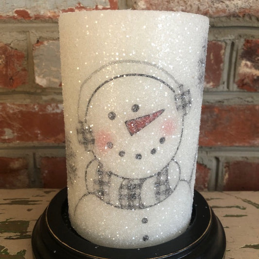 Candle Sleeve - Snowman
