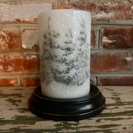 Candle Sleeve - Snowfall Forest